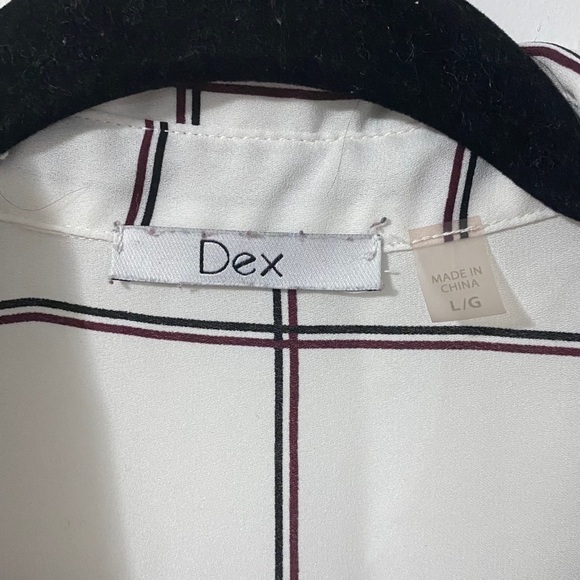 Dex White/Burgundy/Black Long Sleeve Button Down - Picture 4 of 7